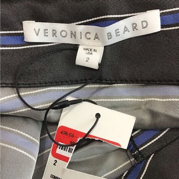 VERONICA BEARD Blue Drew Cascade Ruffle Pencil Skirt New Size 2 - Picture 5 of 10